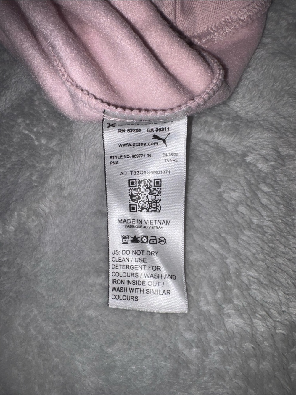 Puma Women's Light Pink V-Neck Pullover Sweater - Picture 9 of 13